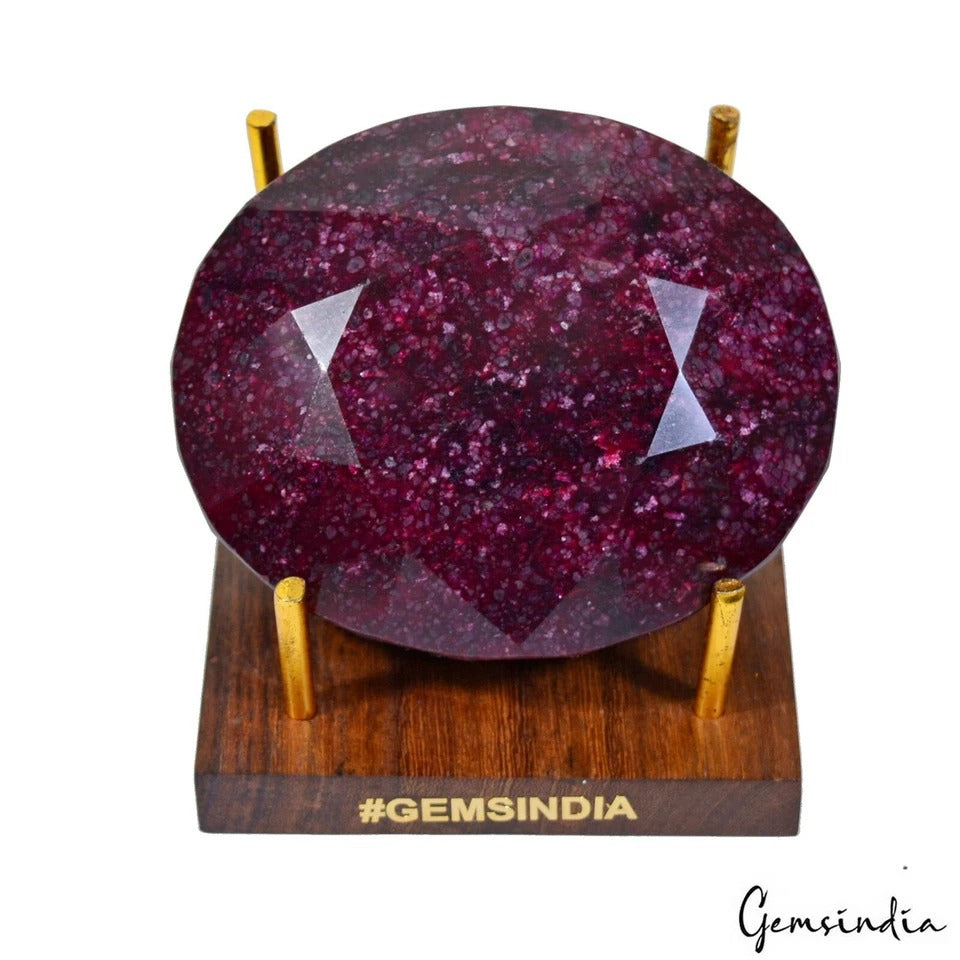 2600 Ct Natural Red Ruby Oval Faceted Cut Huge Museum Size Madagascar Gemstone