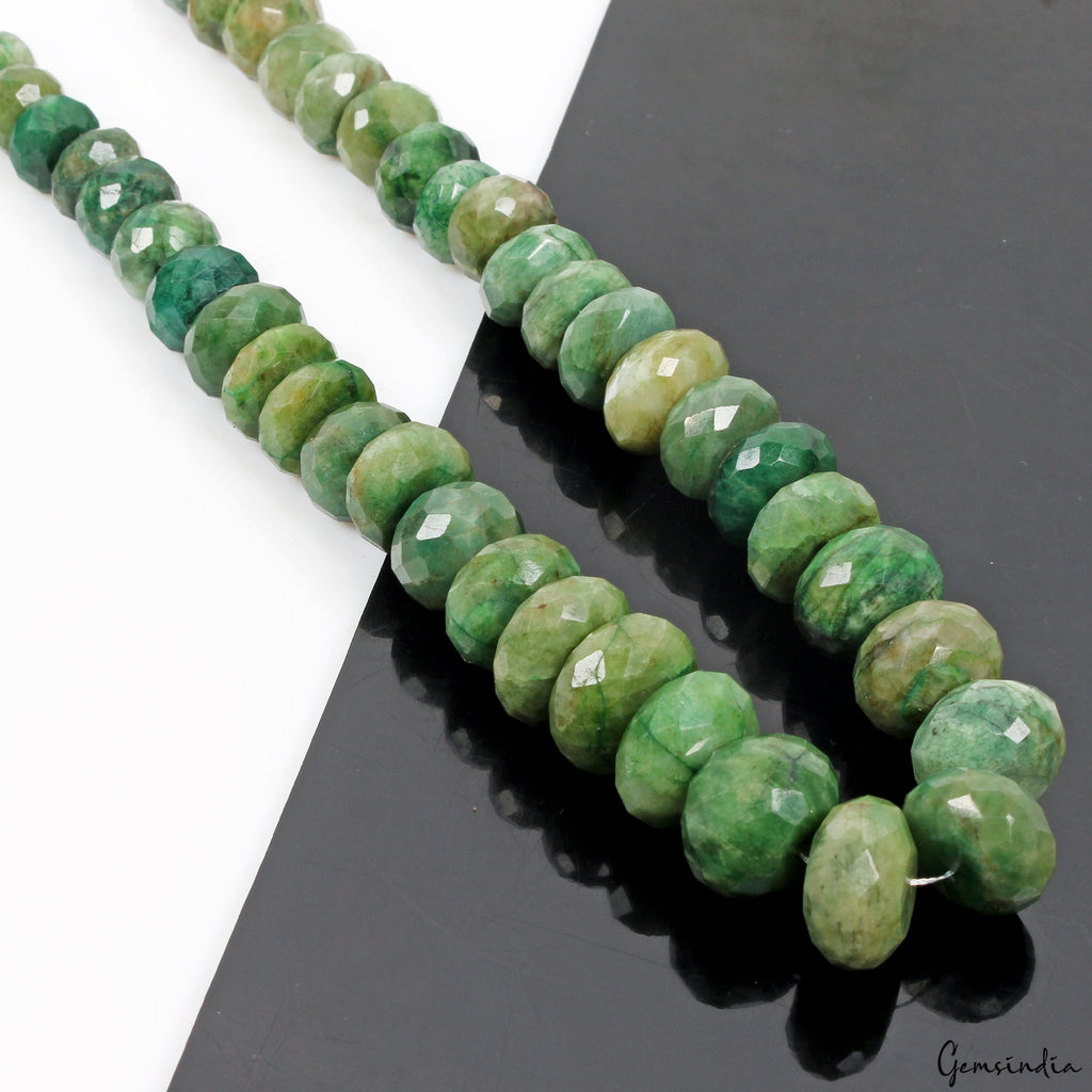1000 Ct Natural Green Emerald Round Cut 14-21mm Drilled Loose Beads For Jewelry