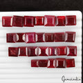 270 Ct/26 Pcs Natural Red Ruby Square Cut Loose Faceted 10-13mm Jewelry Gems Lot