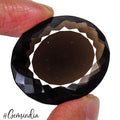 66.80 Cts Natural Untreated Brown Smoky Oval Faceted Loose Gemstone For Jewelry