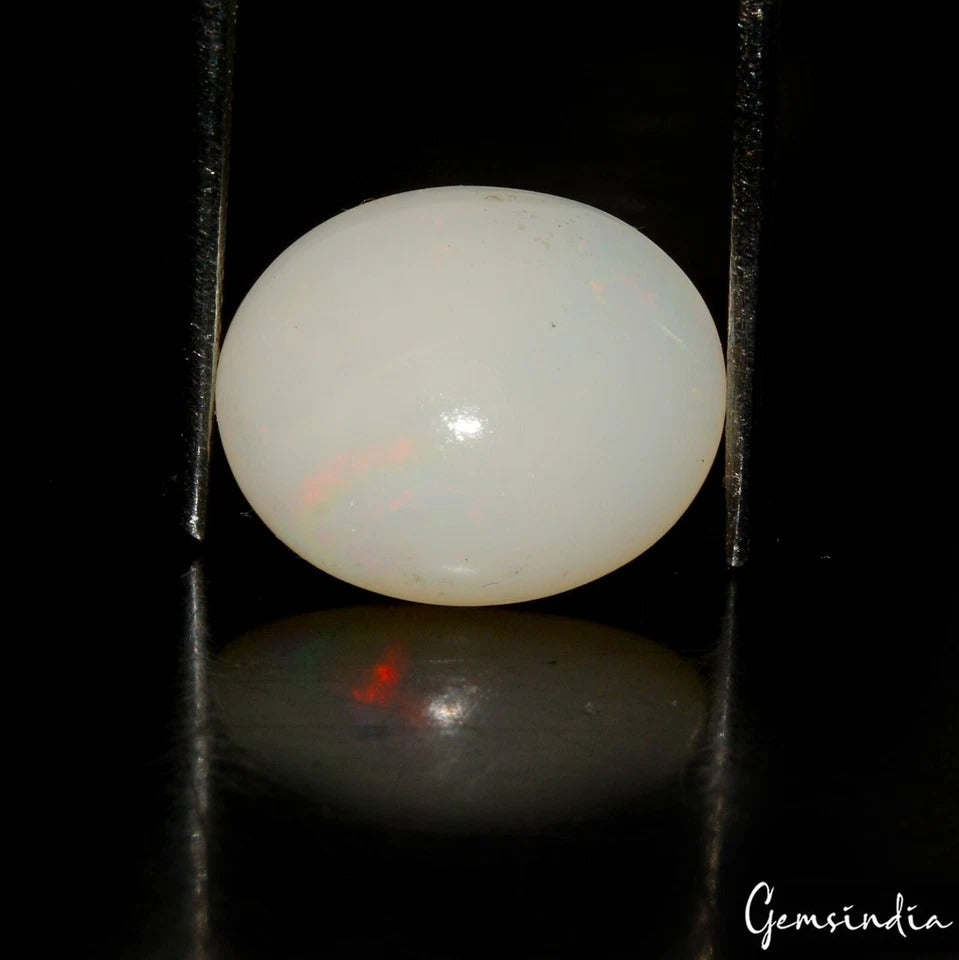 Australian Opal Cabochon, Untreated, White — 15x13x5mm, 4.80 Ct, Australia