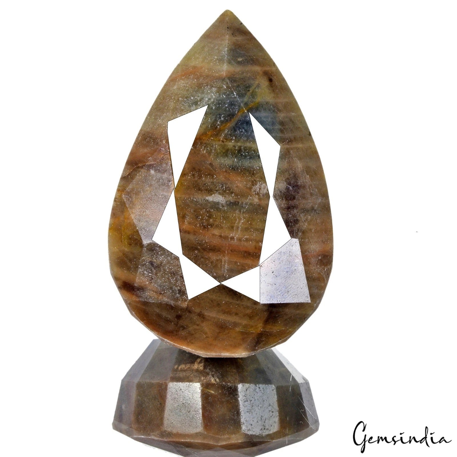 1170 Cts Natural Untreated Brown Sapphire Huge Size Pear Faceted Cut Loose Gem