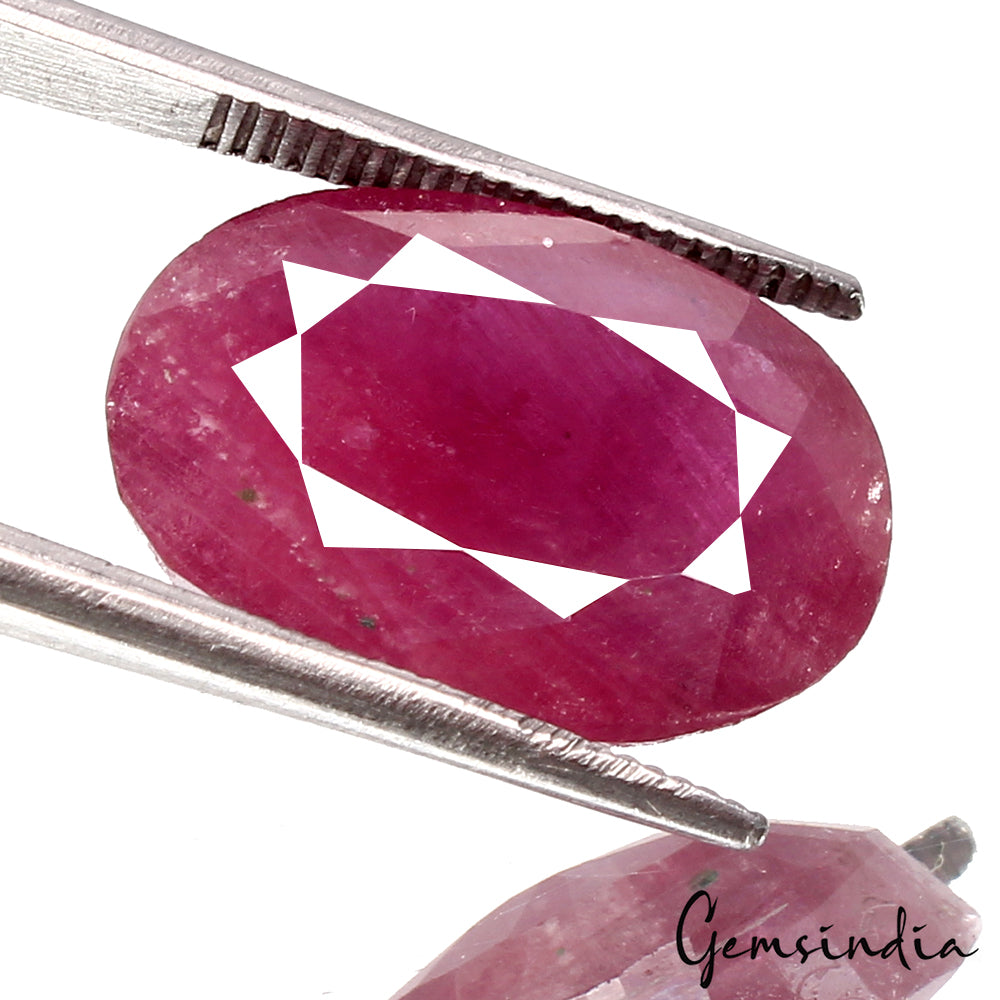 Ruby Loose Gemstone, Oval Cut, Heated — 15x11x6 mm, 13.00 Ct, Mozambique