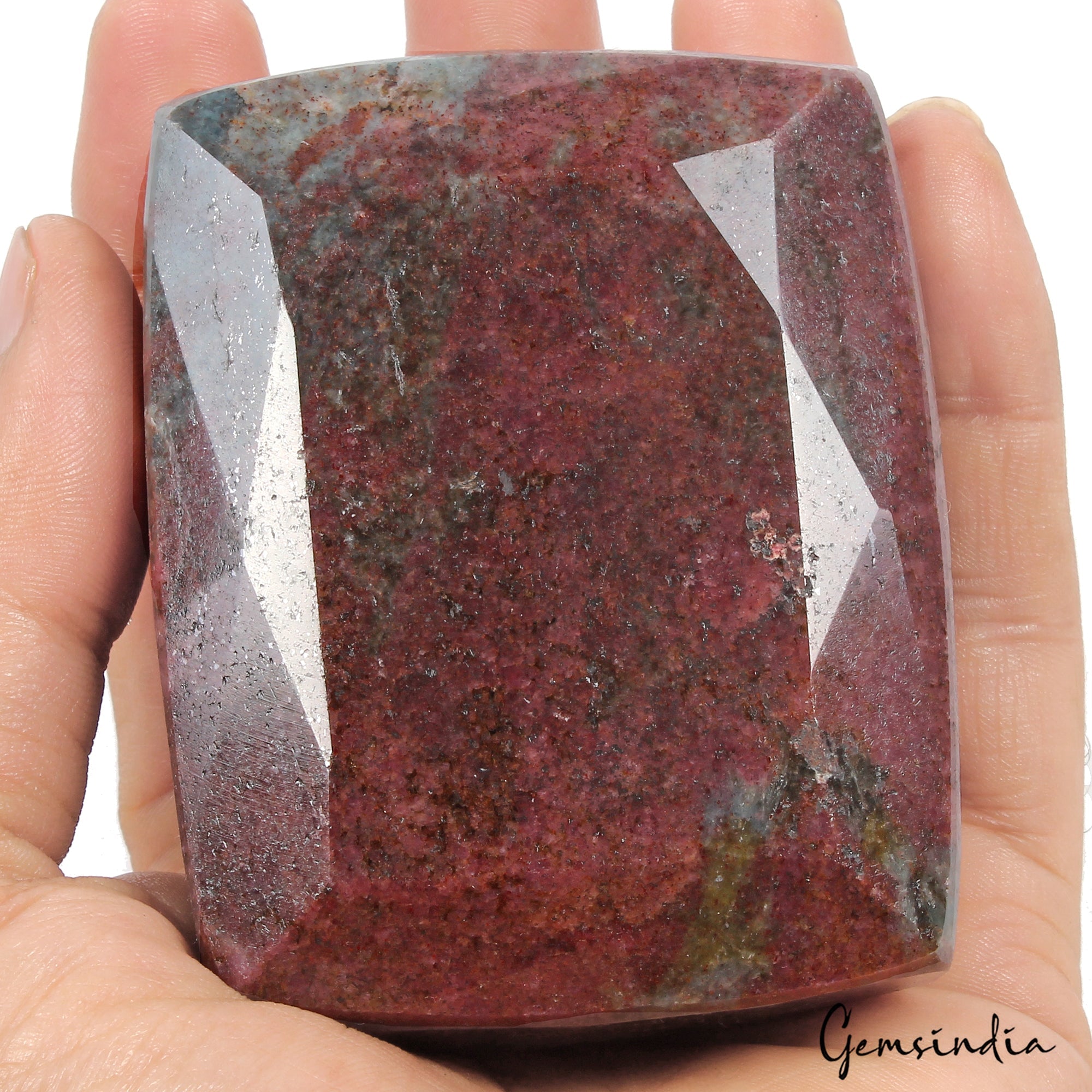 3130 Ct Natural Untreated Ruby Kyanite Cushion Cut Faceted Earth Mined Loose Gem