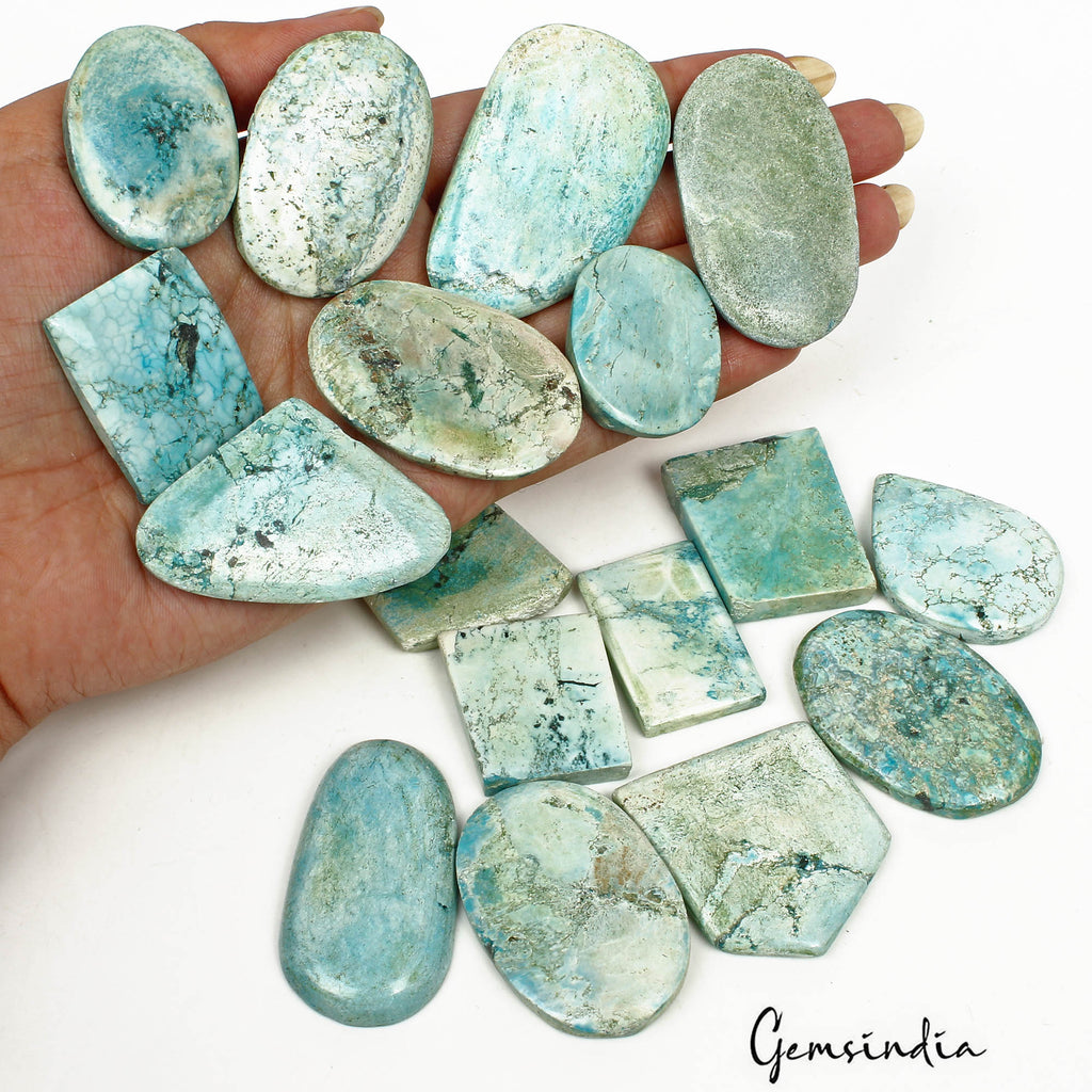 1180 Ct/17 Pcs Natural Designer Blue Turquoise Fancy Cab Loose Wholesale Gem Lot