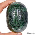 Certified 1980 Ct Natural Brazilian Emerald Amazing Carving Earth Mined Gemstone
