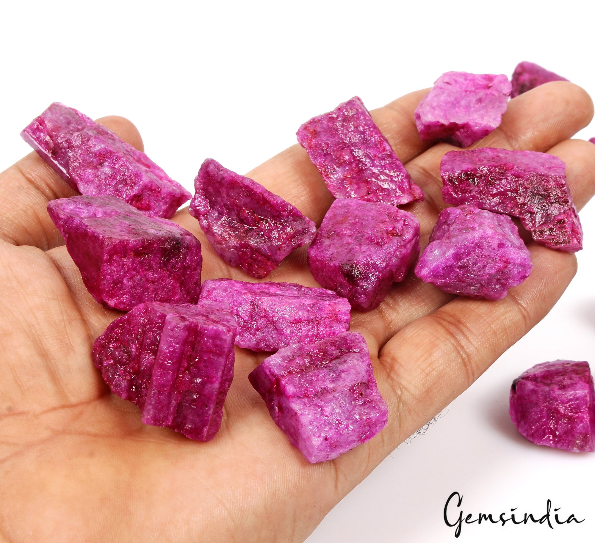 Red Beryl Rough Collection 1000Ct Natural Crystals Mineral Specimen Raw Gems Lot