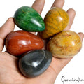 2790 Cts Natural Multi Gemstones Crystal Reiki Healing Mineral Egg Cabochon~5 Pc