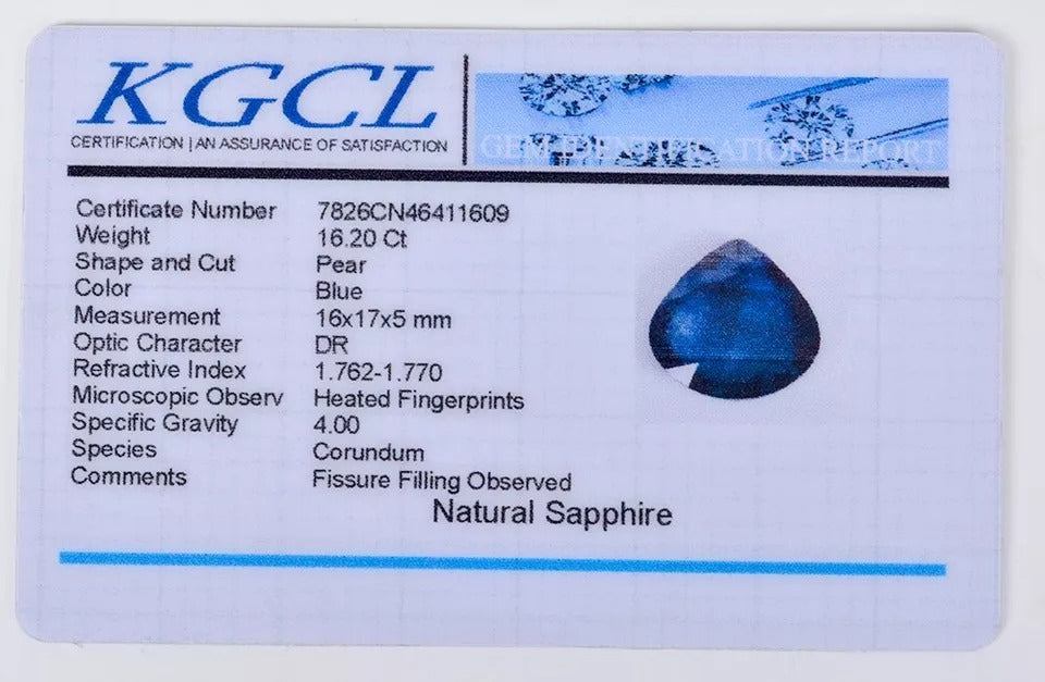 Blue Sapphire Loose Gemstone, Heated — 16x17x5mm, 16.20 Ct, Sri Lanka