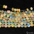 100 Pcs Natural Welo Fire Ethiopian Opal Rondelle Drilled Loose Gemstone Beads