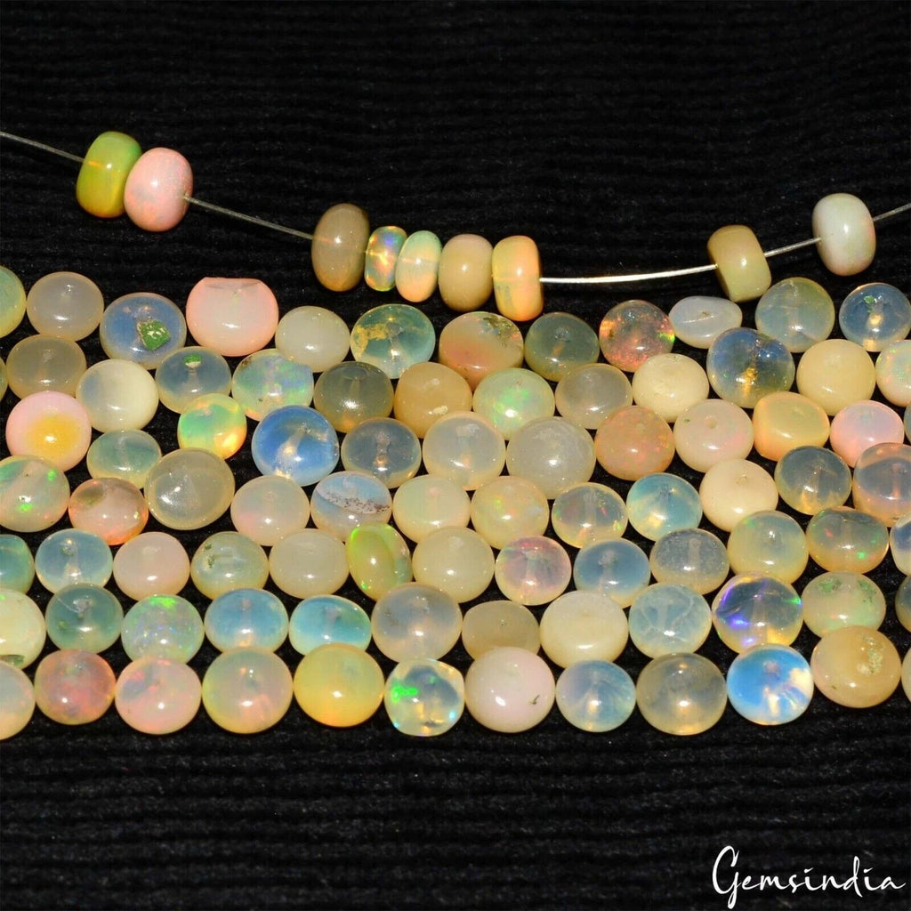 Ethiopian Opal Beaded Strand, Untreated — 100 Pieces, 4mm to 6mm, 53.00 Ct, Ethiopia