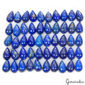 50 Pc Natural Blue Lapis Lazuli Pear Cabochon 7x5mm Loose Gemstones Lot~ 59.40Ct