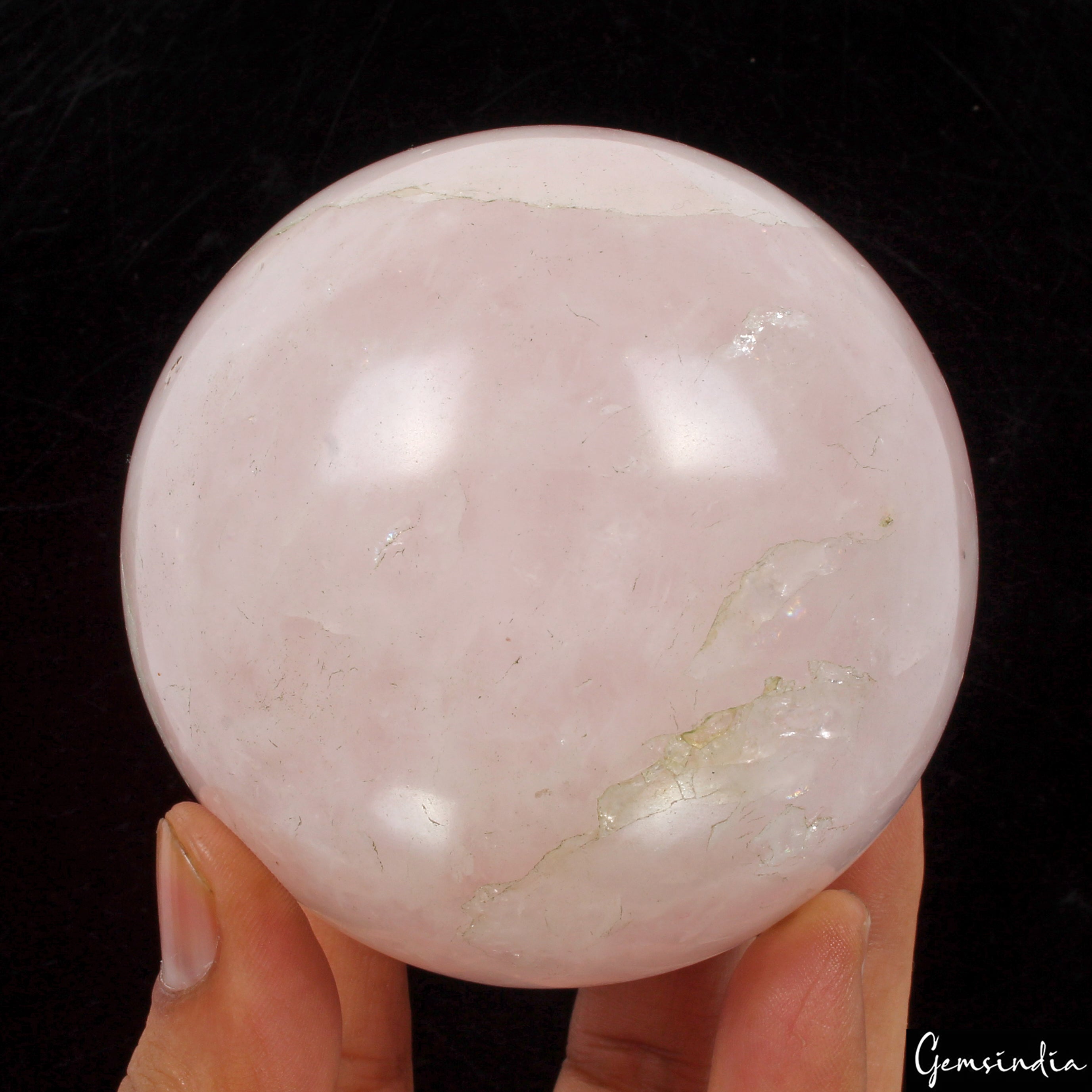 3920Ct Natural Pink Rose Quartz Polished Healing Crystal Mineral Gem Sphere/Ball
