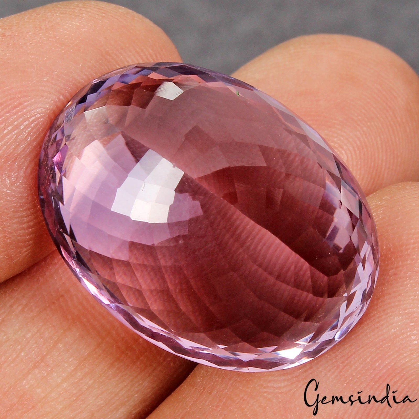 35.35 Ct Natural Rich Purple Amethyst Oval Cut Loose Unheated Gemstone, Brazil