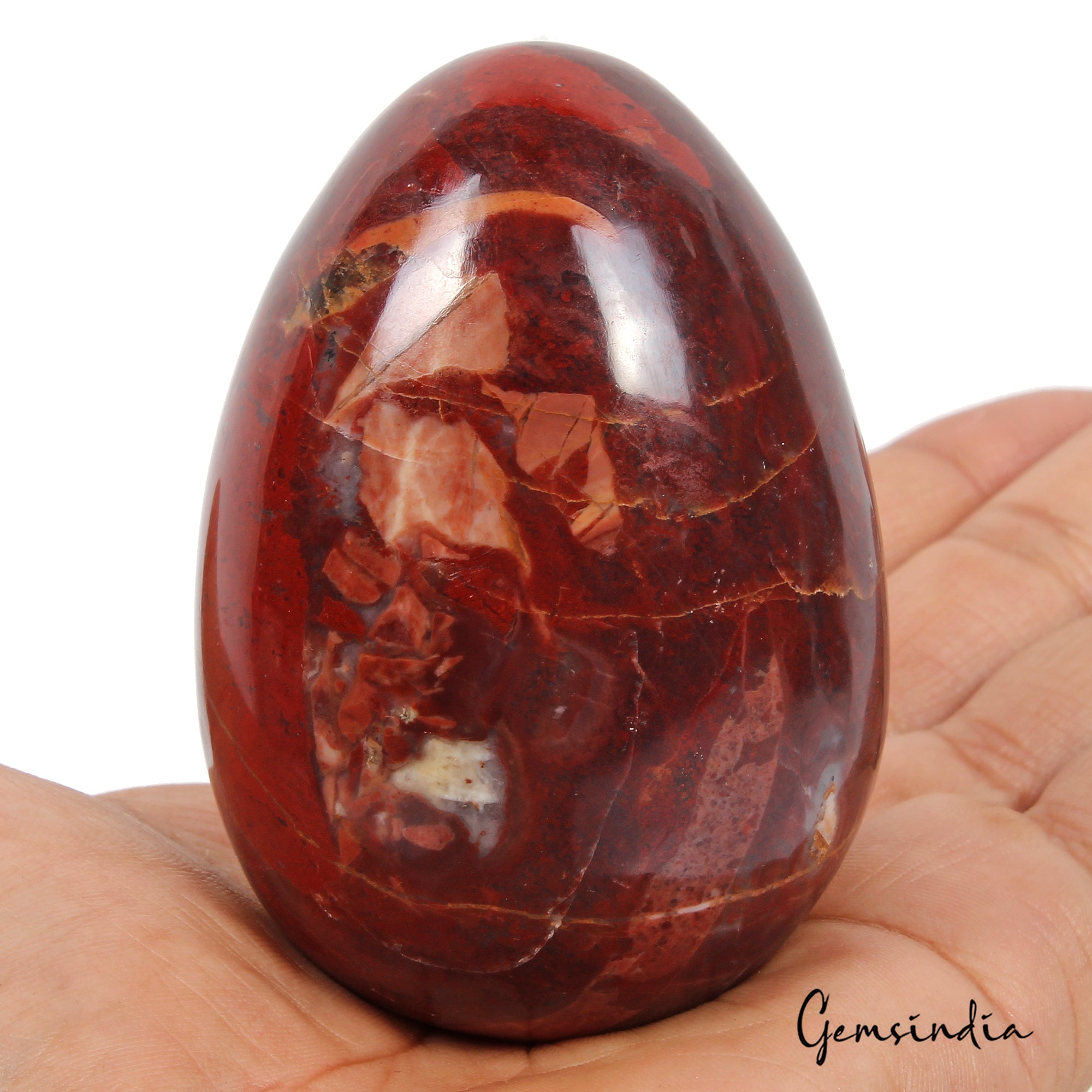 1600 Ct Natural Mookaite Jasper Oval Shape Egg Healing Mineral Gems With Stand