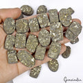 1270 Ct Natural Untreated Gold Pyrite Mix Cut Druzy Gems Lot 25 Pcs For Jewelry