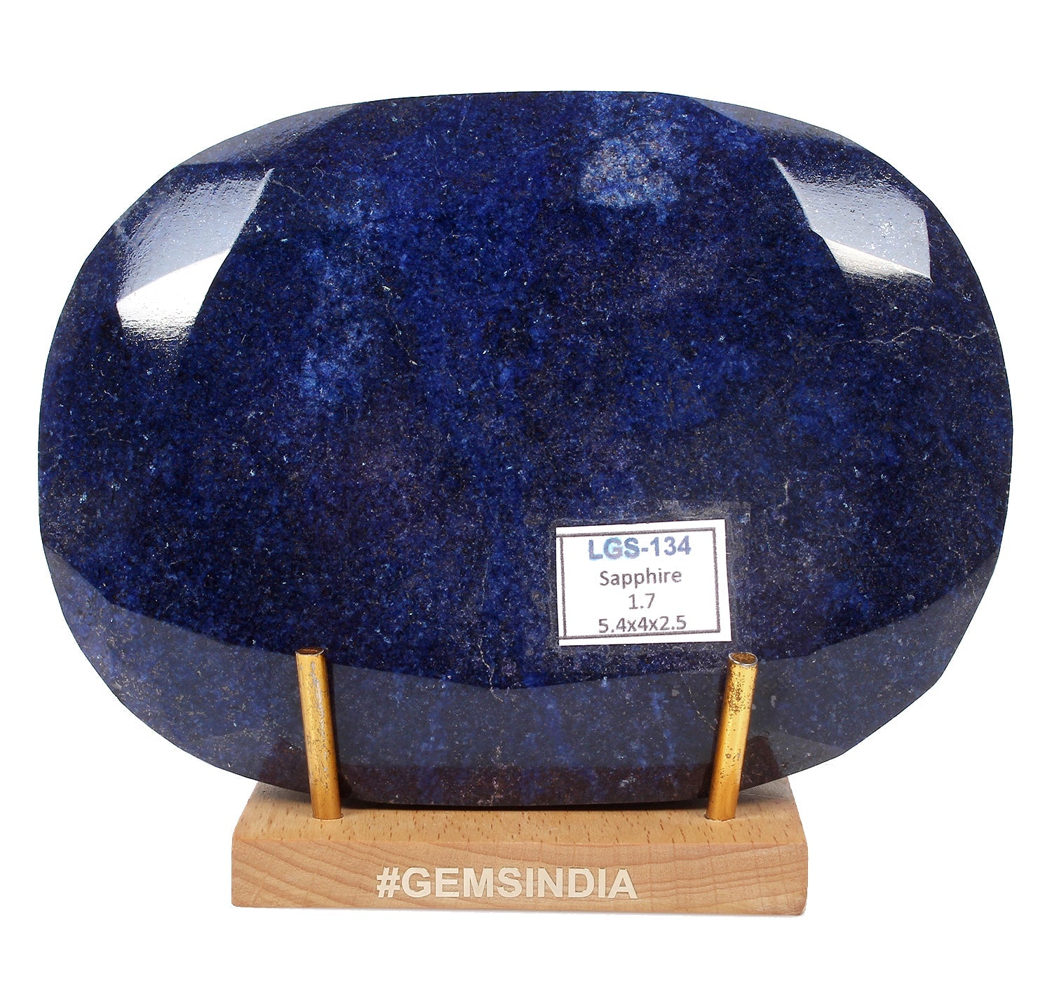 1.7 kg Large Natural Blue Sapphire Oval Cut Huge Polished Decorative Specimen