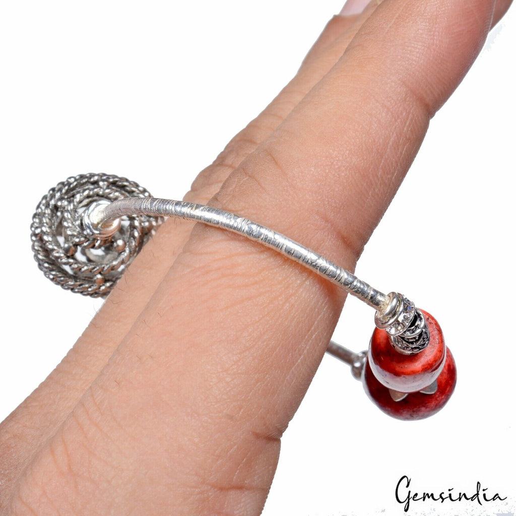 Coral Bracelet, Color Enhanced, Orange — 12mm to 14mm, 90.60 Ct