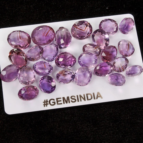 Amethyst Lot, Loose Gemstone, Untreated, Purple — 26 Pieces, 10mm to 14mm, 154 Ct, Brazil