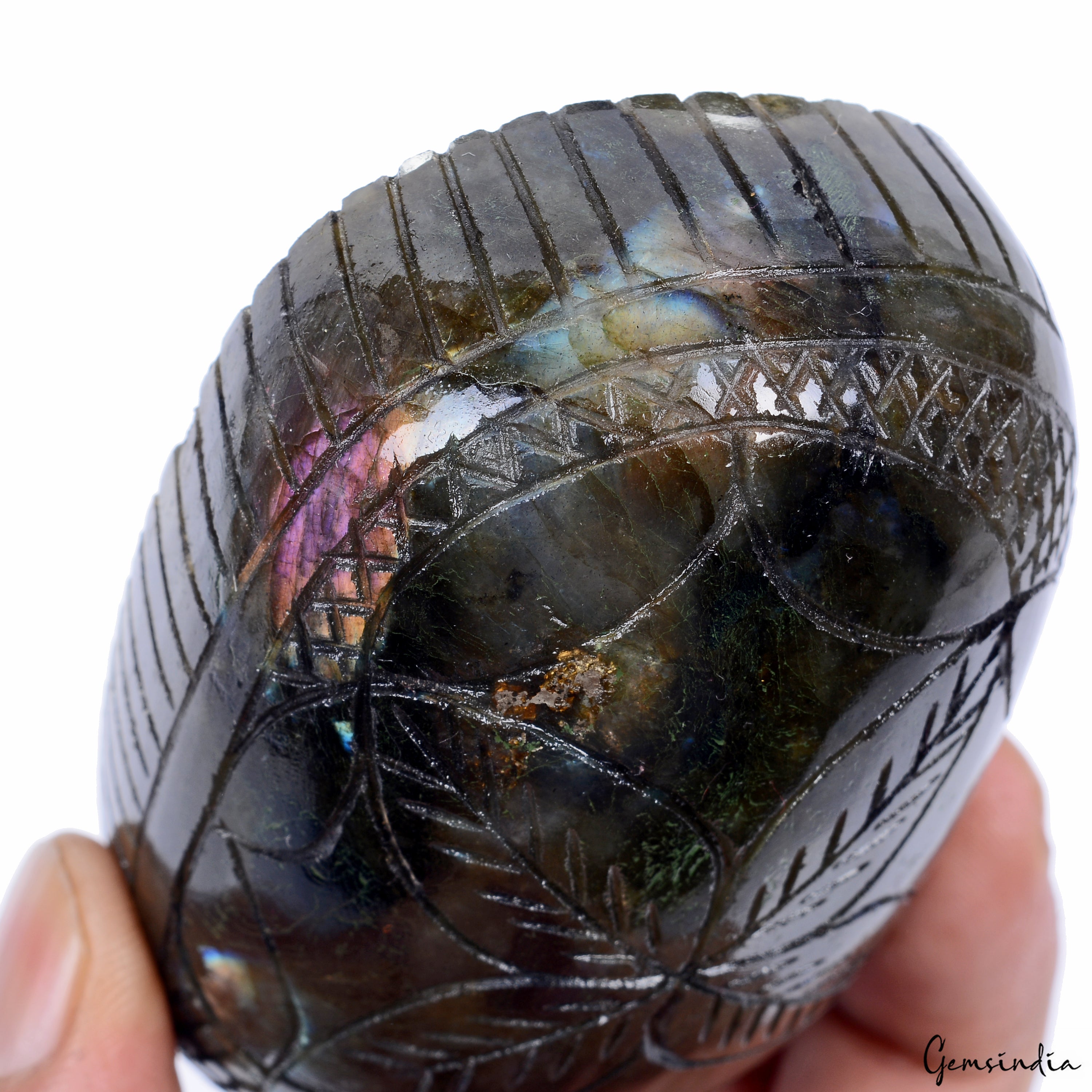 1650 Cts Natural Labradorite Carving Untreated Oval Shape Museum Size Gemstone
