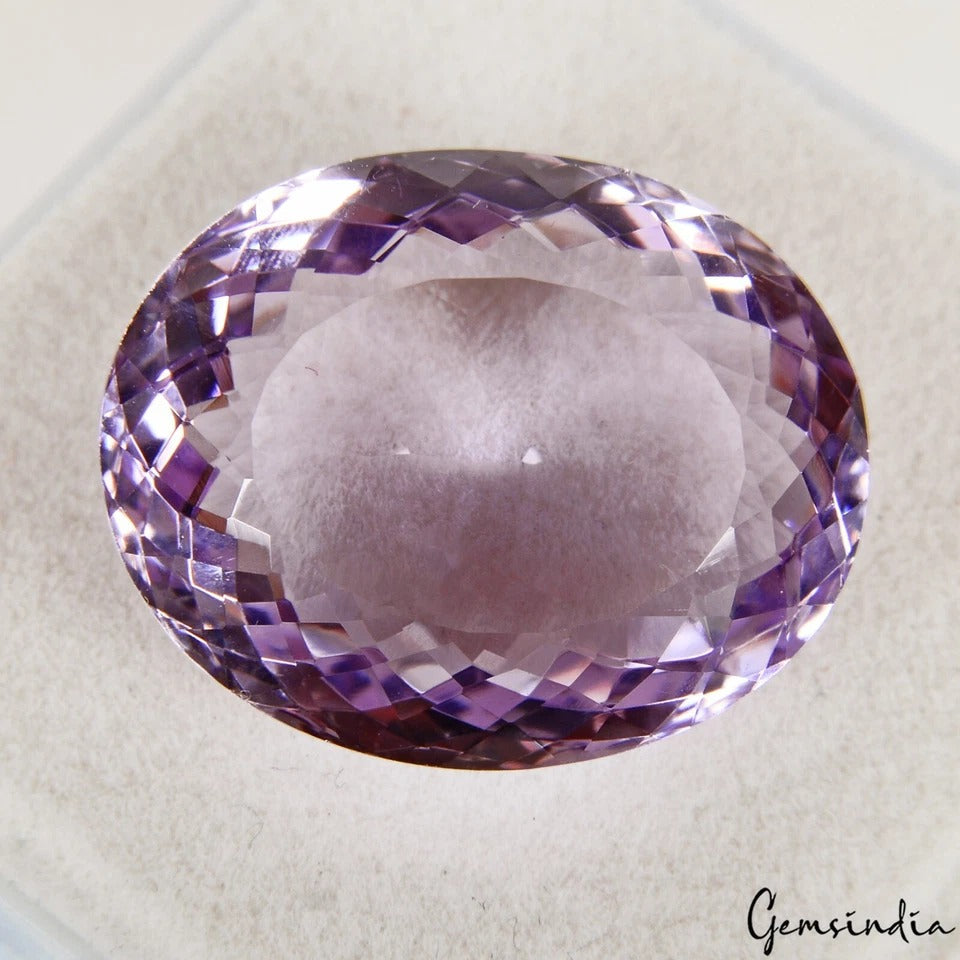 28.20 Ct Natural Untreated Brazilian Purple Amethyst Oval Cut Loose Gem For Ring
