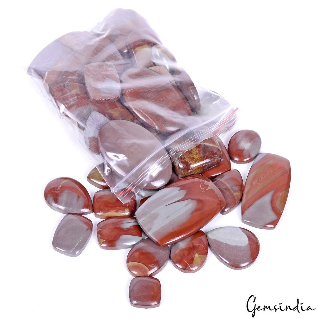 1000 Ct/39 Pcs 100% Natural Noreena Jasper Mix Cabochon Bi-color Loose Gemstones
