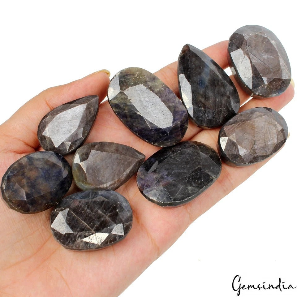Natural Untreated Black Blue Sapphire Loose Mix Cut Earth Mined Gemstones~1340Ct