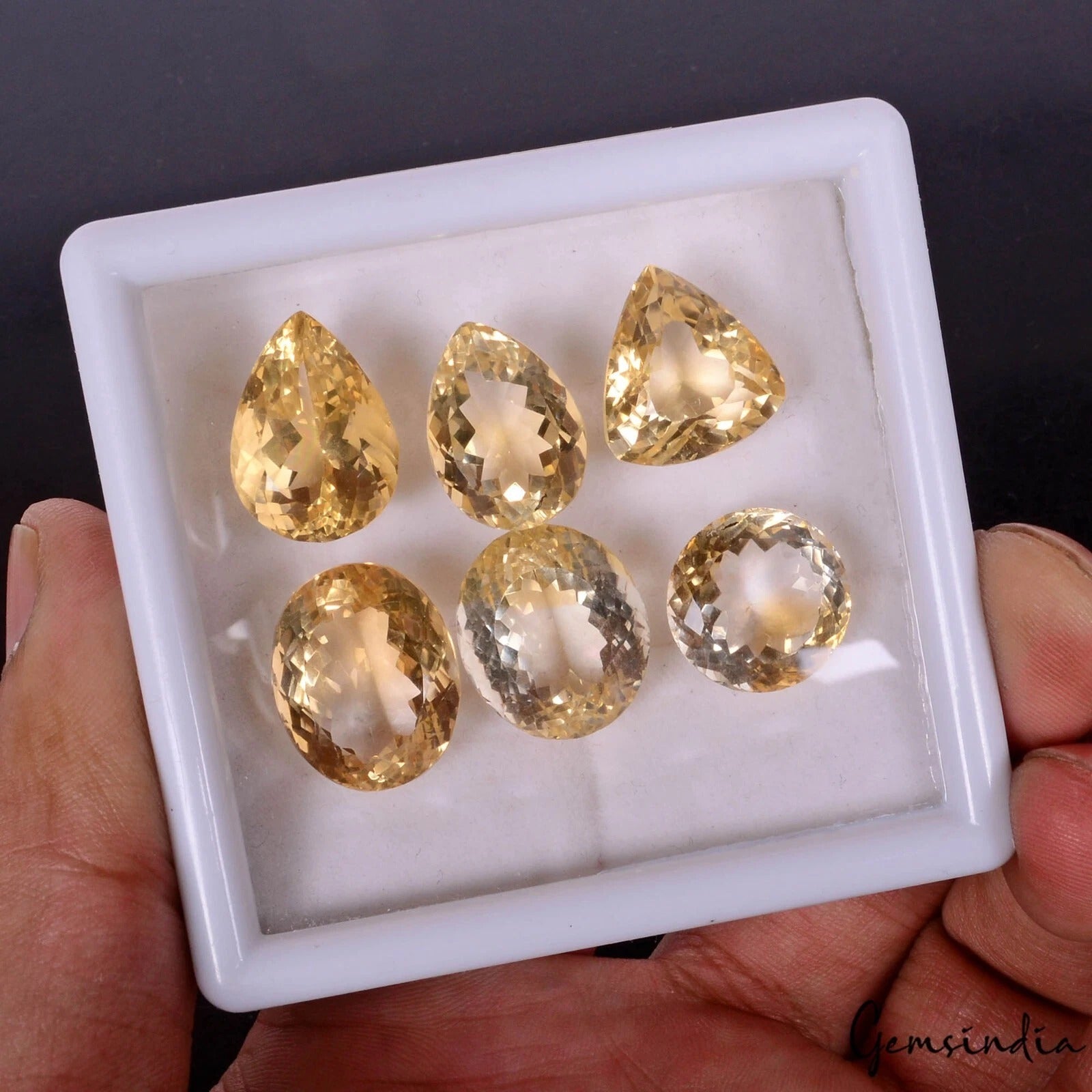 83.90Ct VVS Natural Yellow Citrine Top Grade Mix Shape & Cut Certified Gemstones