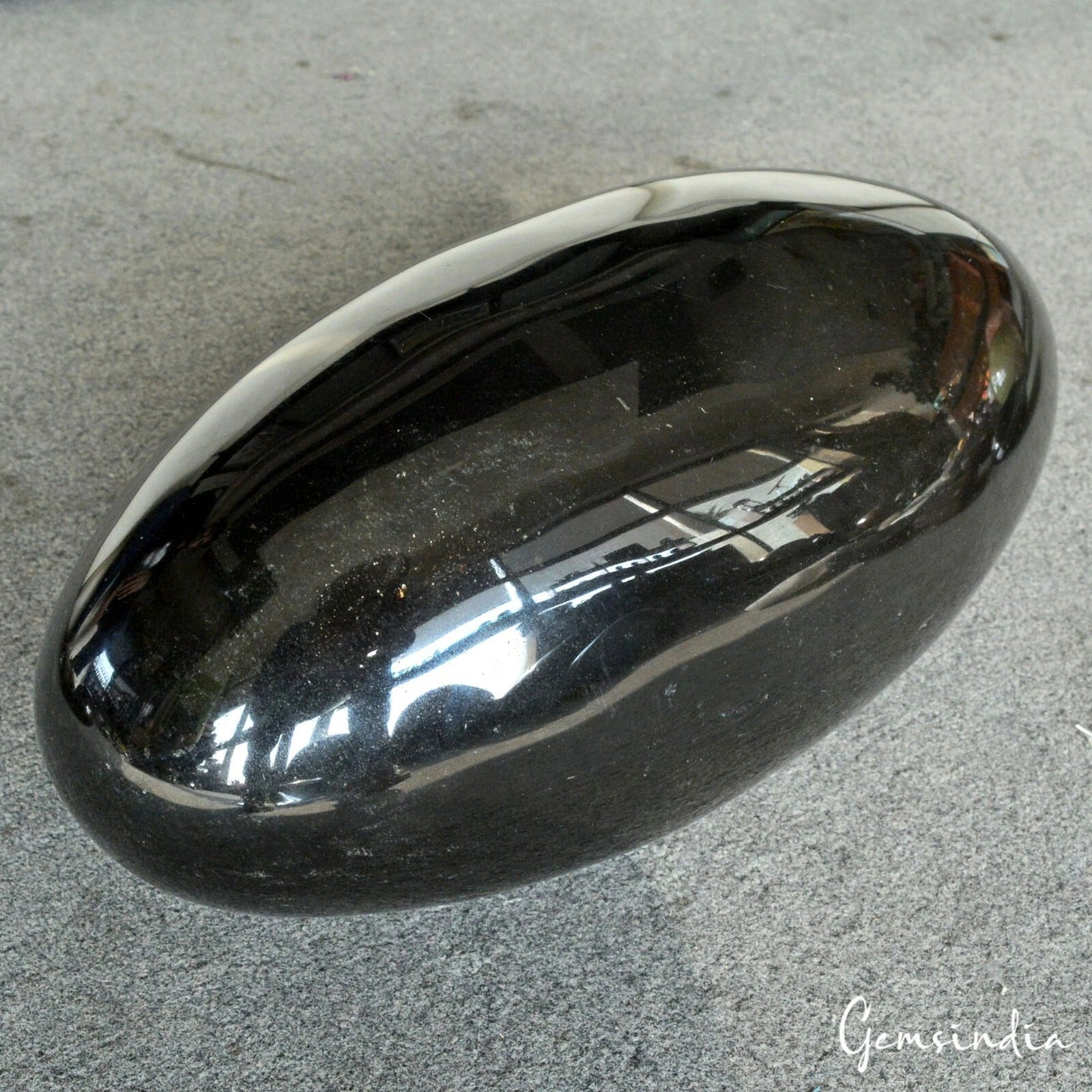Superb Huge 15.5" Black Obsidian Crystal Healing High Polish Stone Lingam 22.2kg