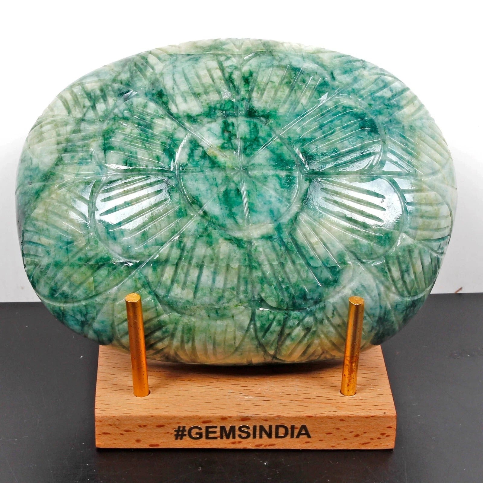3420 Ct Natural Green Brazilian Emerald Earth Mined Carving Museum Size Gemstone