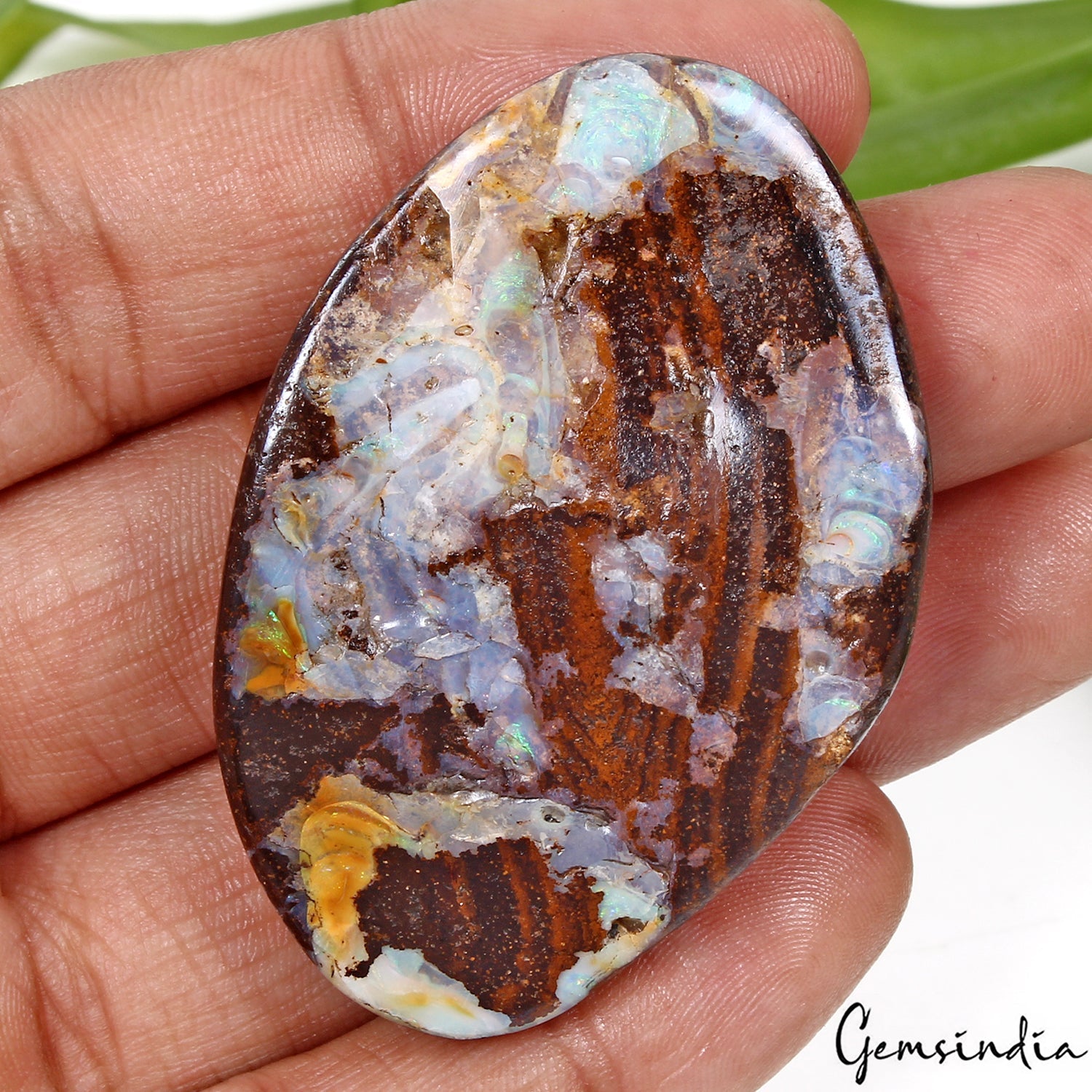 195.50 Ct Free Form Cabochon Natural Winton Matrix Boulder Opal - Queensland Gem