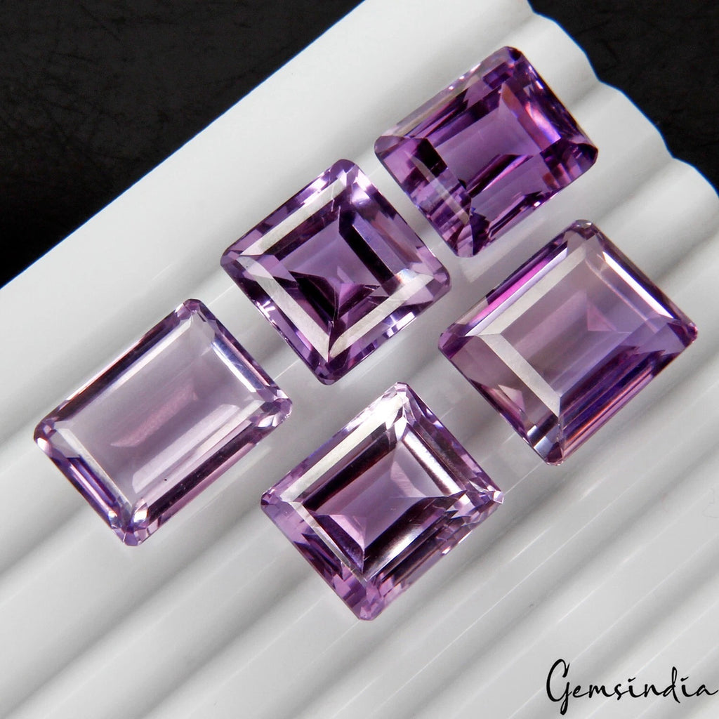 Amethyst Lot, Loose Gemstone, Untreated, Purple — 5 Pieces, 15mm to 18mm, 108.70 Ct, Brazil