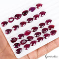 Certified 151.30Ct Natural Red Ruby Pear Faceted Loose Wholesale Gemstones 32 Pc