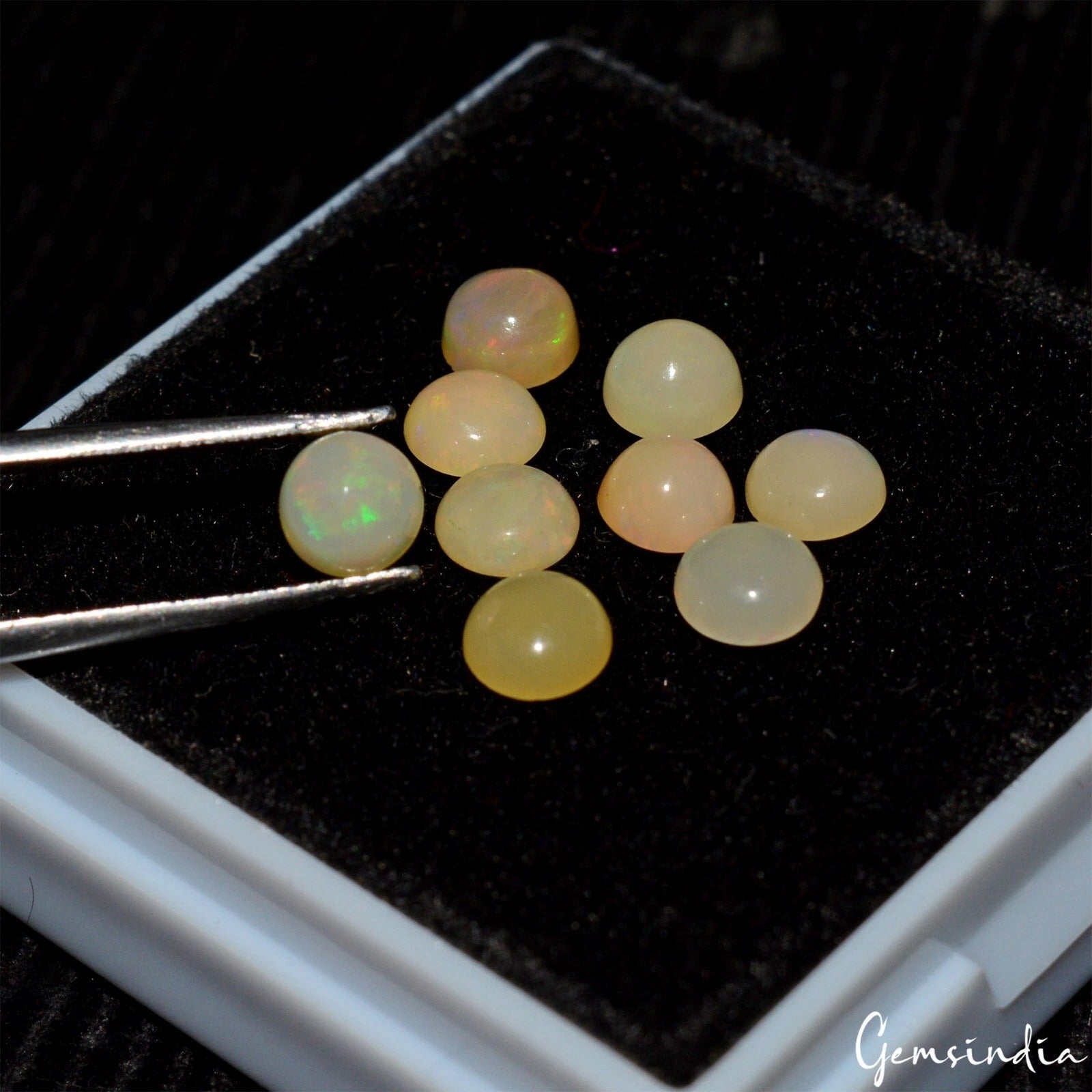 Australian Opal Lot, Loose Gemstone, Untreated — 9 Pieces, 4mm, 3.40 Ct, Australia