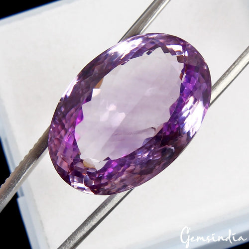 Amethyst Loose Gemstone, Untreated, Purple — 24x17x11mm, 30.90 Ct