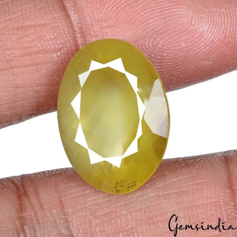 Heliodor Loose Gemstone, Yellow — 19x14x9mm, 12.70 Ct