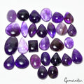 650 Cts/28 Pcs Natural Untreated Purple Amethyst Mix Cab Loose Gems For Jewelry