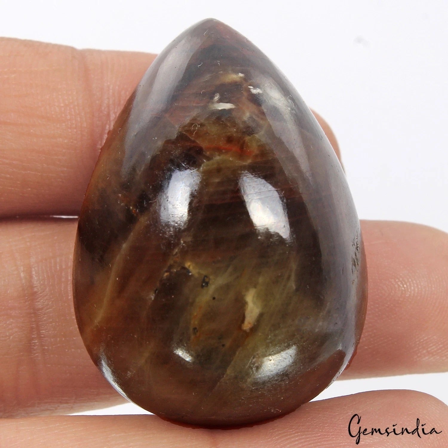 Sapphire Cabochon, Untreated, Brown — 41 x 28 x 21mm, 250.00 Ct