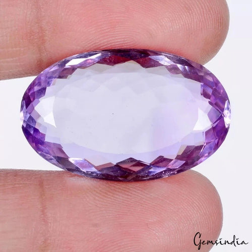 Amethyst Loose Gemstone, Untreated, Purple — 30 x 19 x 10mm, 34.10 Ct, Brazil