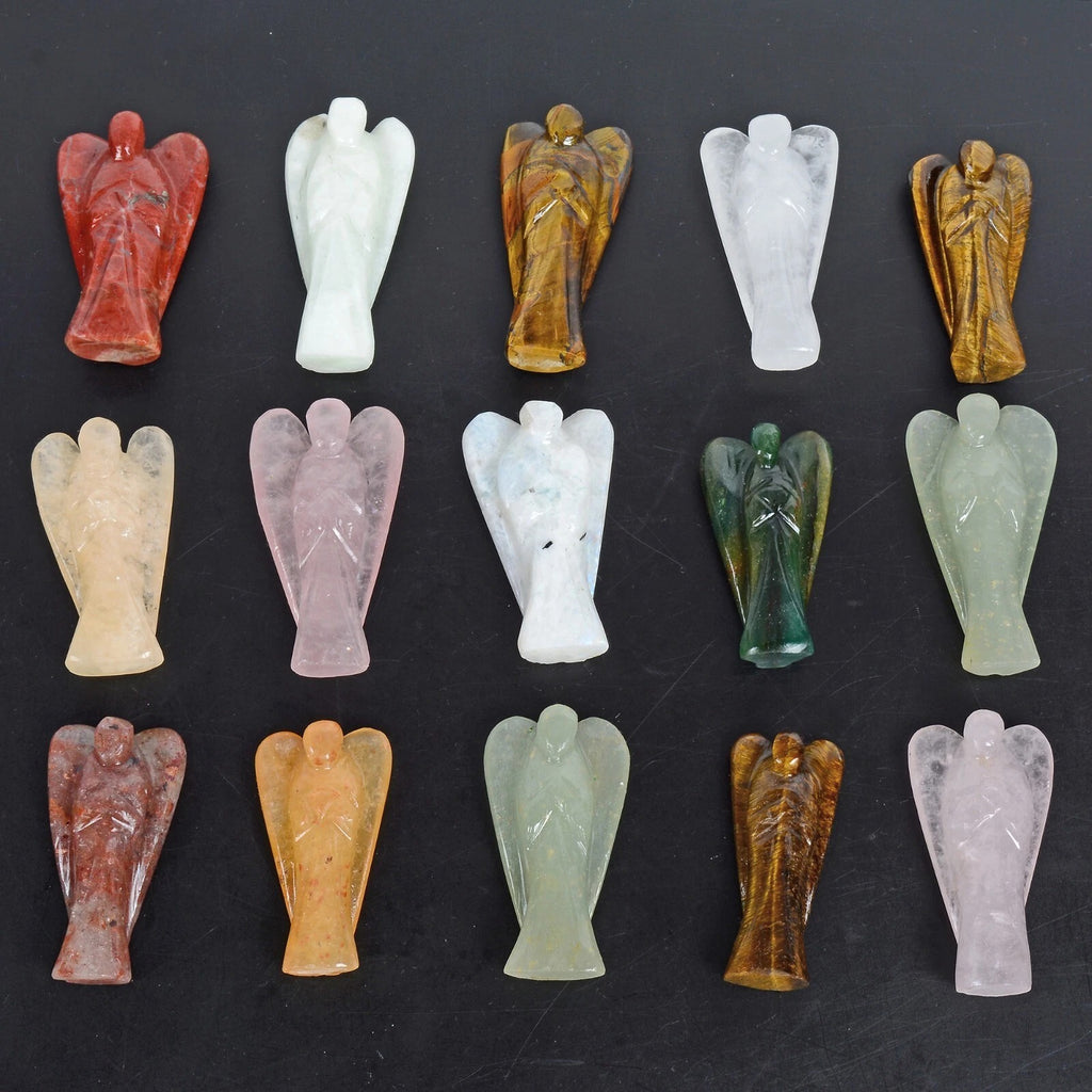 Gemstone Angel Figurine, Untreated — 50mm to 59mm, 2080 Ct