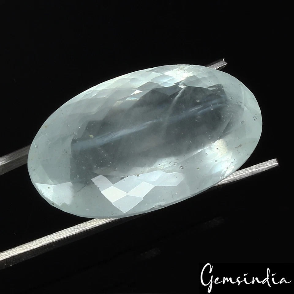Certified 72.50 Cts Natural Untreated Brazilian Green Aquamarine Oval Rare Gem