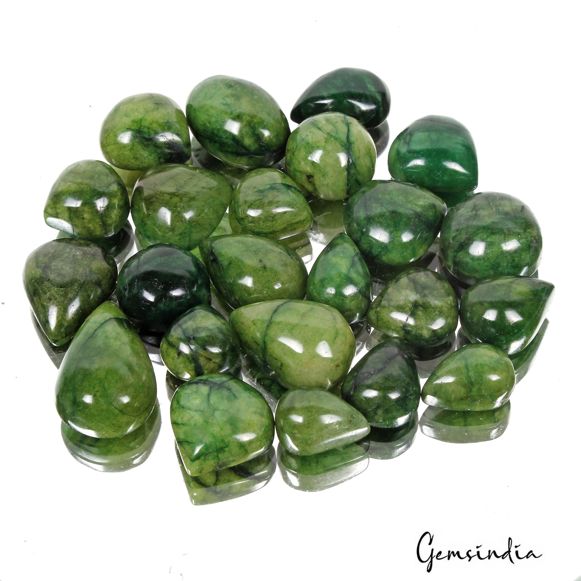 440 Ct Natural Nice Green Brazilian Emerald Mix Cabochon Loose Gems Lot 23 Pcs