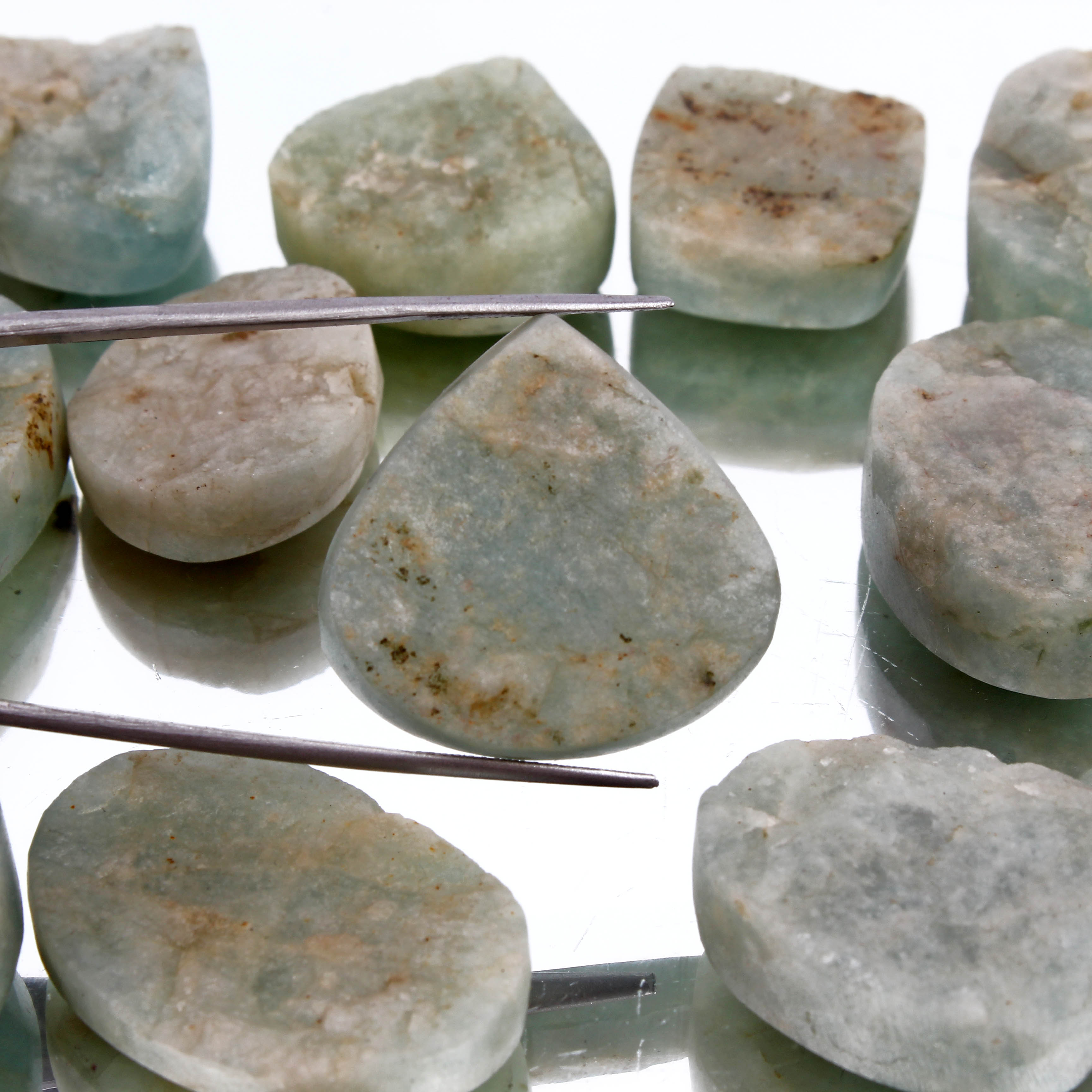 640 Cts/12 Pcs Natural Untreated Beryl Aquamarine Rough Druzy Wholesale Gems Lot