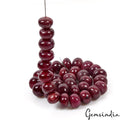 670 Ct/36 Pcs Natural Deep Red Ruby Round Cab Drilled Beads Jewelry Beads Lot