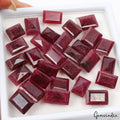 310 Ct/29 Pcs Natural Red Ruby Baguette Cut Ring Size Loose Gemstones 12-16mm