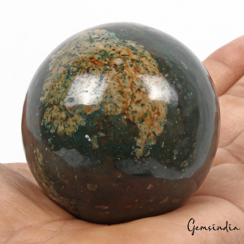1130 Cts Natural Bloodstone Jasper Crystal Reiki/Healing Mineral Gem Huge Sphere