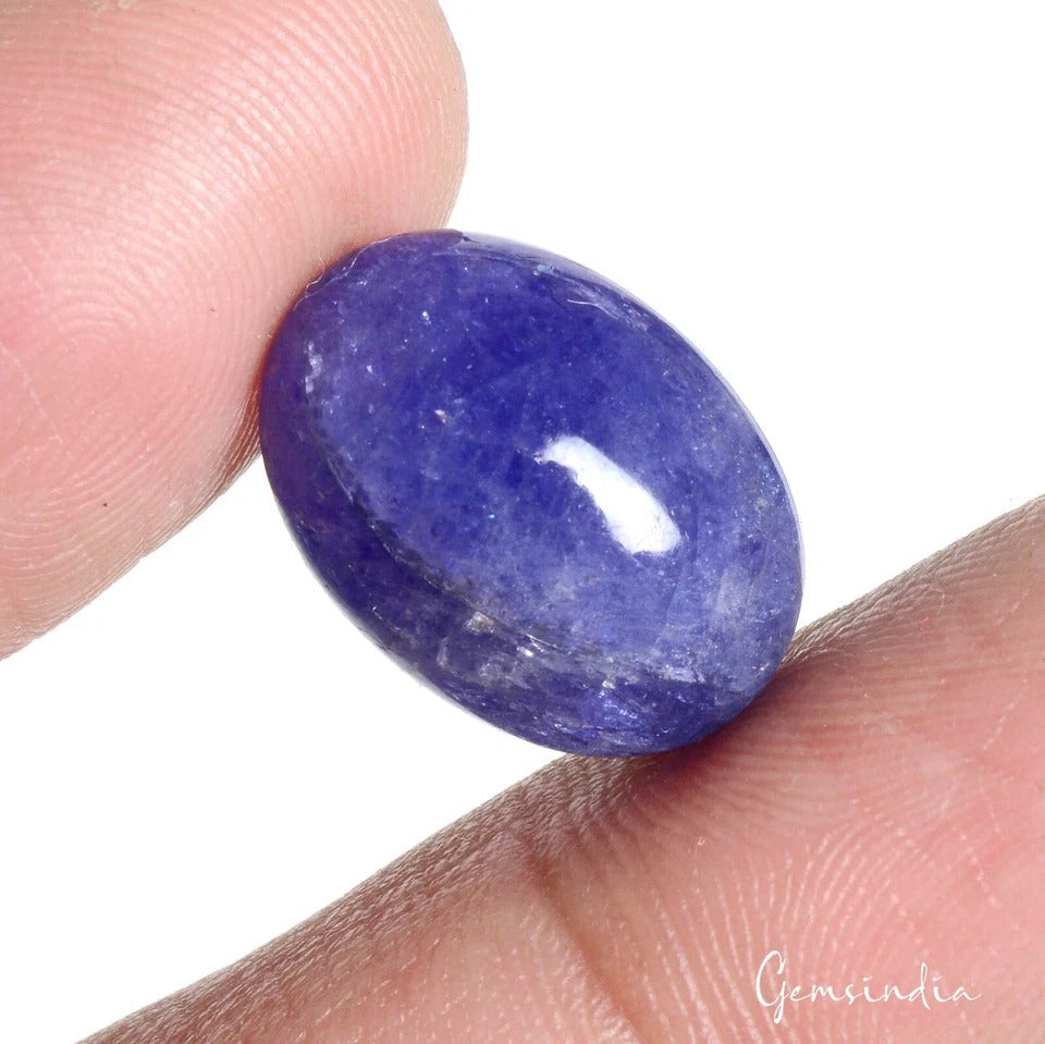 14.40 Ct Natural Untreated Violet Blue Tanzanite Oval Cab Rare Gem For Ring Size