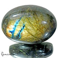 Certified 540 Cts Natural Untreated Golden Green Blue Shine Labradorite Oval Gem
