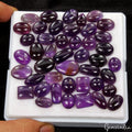 260 Cts Natural Purple Amethyst Mix Cabochon Loose Polished 10mm-18mm Gemstones