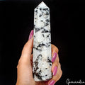 356 Gram/6.1 in Natural Moonstone Crystal Obelisk Wand Tower Point Healing Reiki